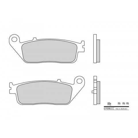 Plaquettes de frein BREMBO 07098CC organique Kymco