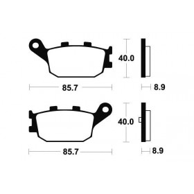 Plaquettes de frein TECNIUM ME253 organique