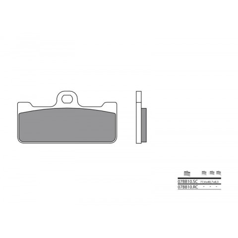 Plaquettes de frein BREMBO 07BB10RC organique