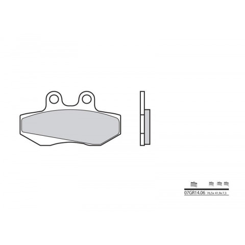 Plaquettes de frein BREMBO 07GR1406 organique