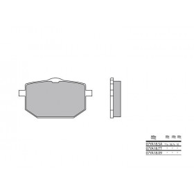 Plaquettes de frein BREMBO 07YA1809 organique Yamaha XT600Z/TT600