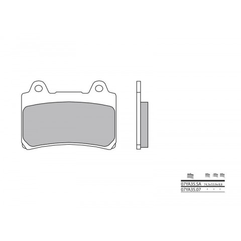 Plaquettes de frein BREMBO 07YA35SA métal fritté Yamaha