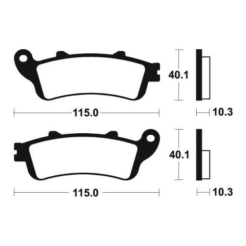 Plaquettes de frein TECNIUM MR380 métal fritté