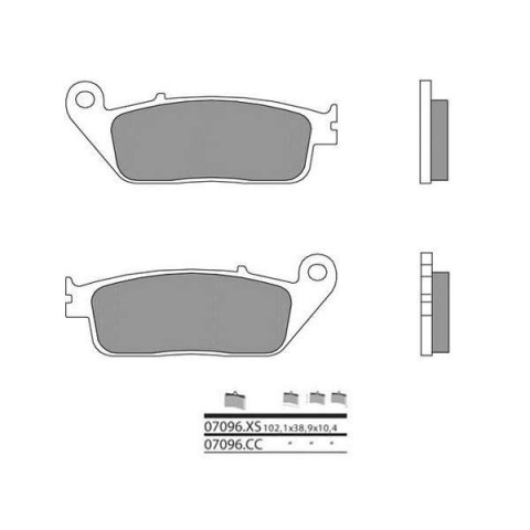 Plaquettes de frein BREMBO 07096XS métal fritté