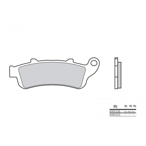 Plaquettes de frein BREMBO 07072XS métal fritté Honda FJS400/600 Silver Wing