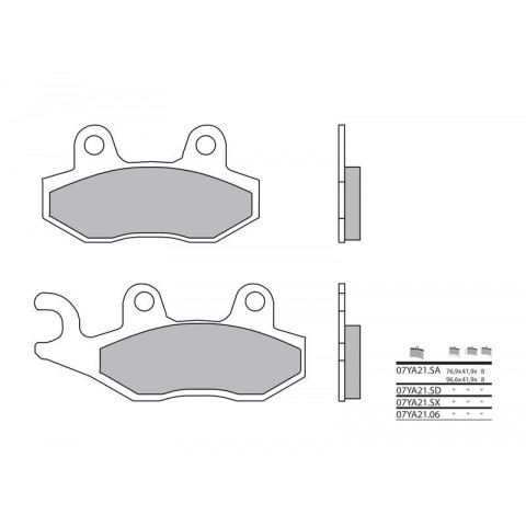 Plaquettes de frein BREMBO 07YA21SA métal fritté