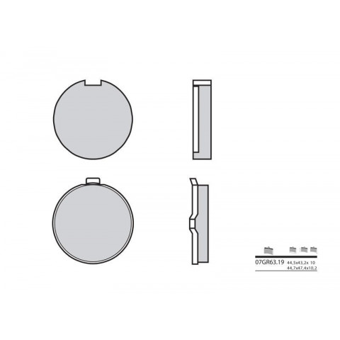Plaquettes de frein BREMBO 07GR6319 organique