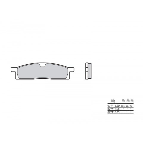 Plaquettes de frein BREMBO 07YA16SD métal fritté Yamaha