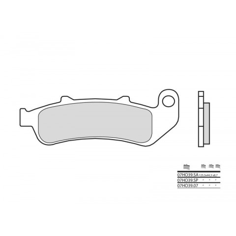 Plaquettes de frein BREMBO 07HO39SA métal fritté Honda CBR1000F