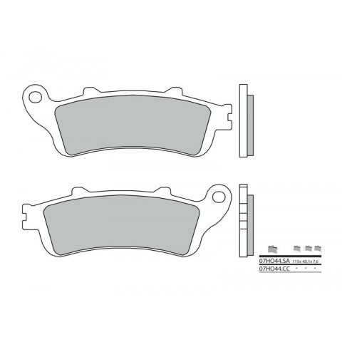 Plaquettes de frein BREMBO 07HO44SA métal fritté Honda ST1100 Pan European