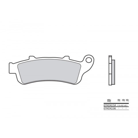 Plaquettes de frein BREMBO 07HO42SA métal fritté