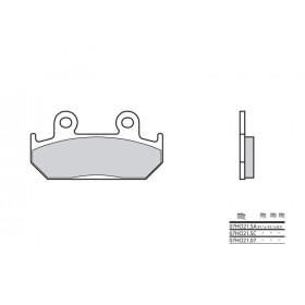 Plaquettes de frein BREMBO 07HO2107 organique Honda NTV600 Revere/VFR400R