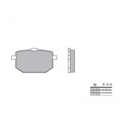 Plaquettes de frein BREMBO 07YA18SA métal fritté