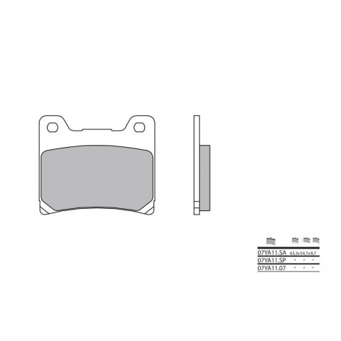 Plaquettes de frein BREMBO 07YA1107 organique Yamaha