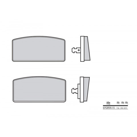 Plaquettes de frein BREMBO 07GR5915 organique