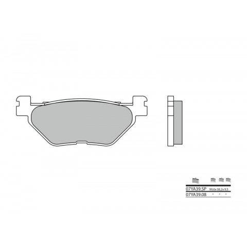 Plaquettes de frein BREMBO 07YA39SP métal fritté Yamaha