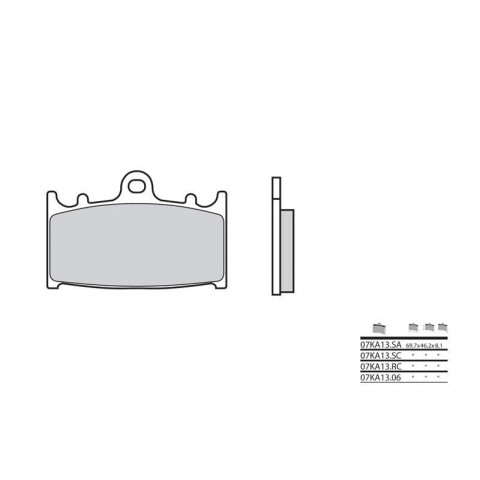 Plaquettes de frein BREMBO 07KA13RC organique