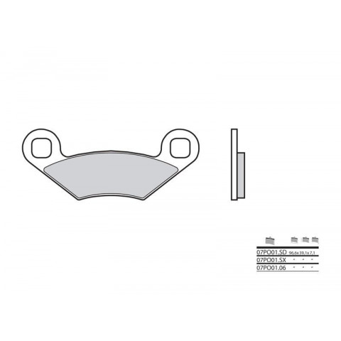 Plaquettes de frein BREMBO 07PO01SD métal fritté