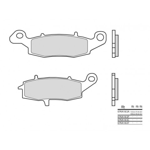 Plaquettes de frein BREMBO 07KA18SA métal fritté Suzuki/Kawasaki