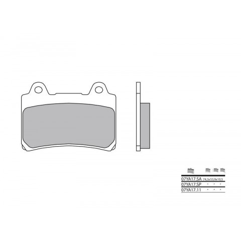 Plaquettes de frein BREMBO 07YA1711 organique Yamaha TDR250/TZR250