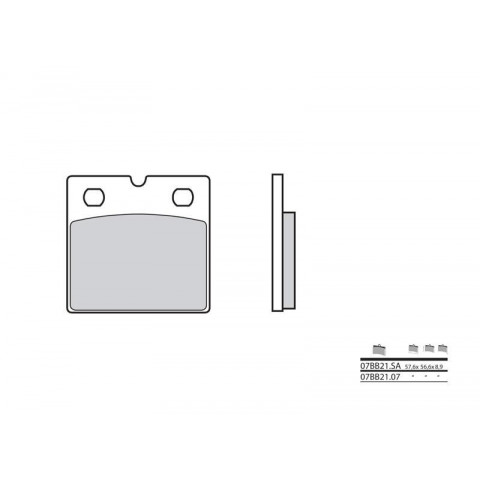 Plaquettes de frein BREMBO 07BB21SA métal fritté