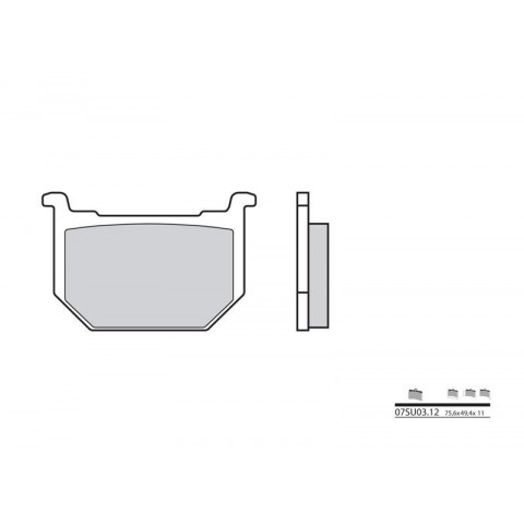 Plaquettes de frein BREMBO 07SU0312 organique Suzuki GSX