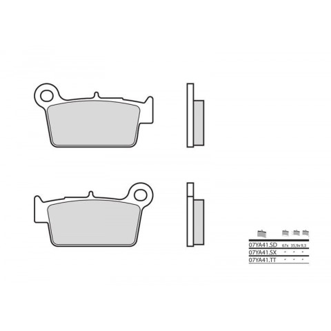 Plaquettes de frein BREMBO 07YA41SD métal fritté