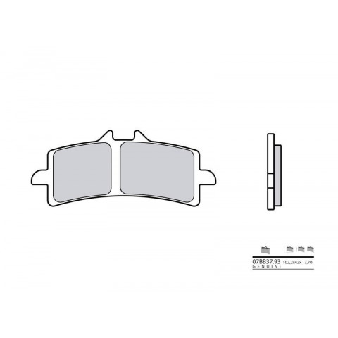 Plaquettes de frein BREMBO 07BB37RC organique