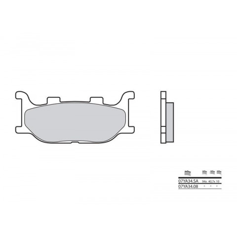 Plaquettes de frein BREMBO 07YA34SA métal fritté Yamaha