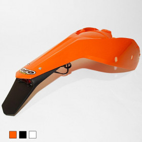 Garde-boue arrière + plaques latérales UFO orange KTM EXC/EXC-F