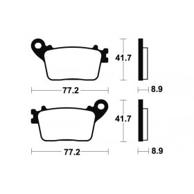 Plaquettes de frein TECNIUM MR334 métal fritté