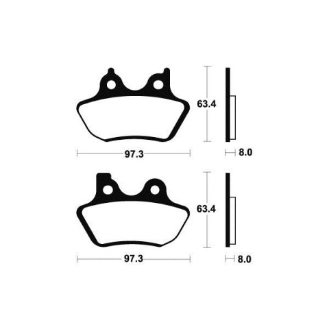 Plaquettes de frein TECNIUM MR326 métal fritté