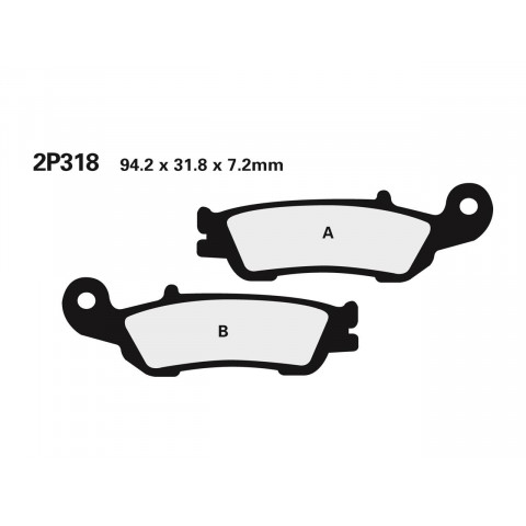 Plaquettes de frein NISSIN 2P318ST métal fritté Yamaha