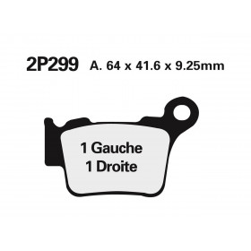 Plaquettes de frein NISSIN 2P299ST métal fritté