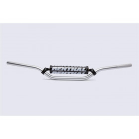 Guidon Ø22,2mm avec barre RENTHAL Classic Enduro argent/mousse noire