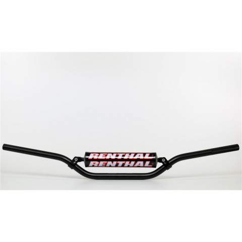 Guidon Ø22,2mm avec barre RENTHAL Classic Ricky Carmichael noir/mousse noire Honda/HM