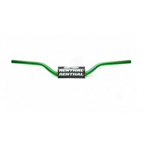 Guidon Ø28,6mm sans barre RENTHAL Fatbar® Marvin Musquin / Ken Roczen  vert/ mousse noire