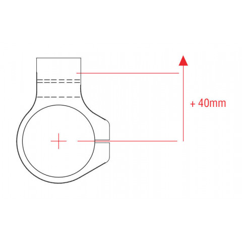 Bracelets LIGHTECH Ø51 hauteur 0mm/déport +40mm/5° noir 