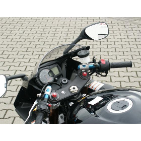 Guidons bracelets relevés LSL Tour Match argent Suzuki GSX-R1000