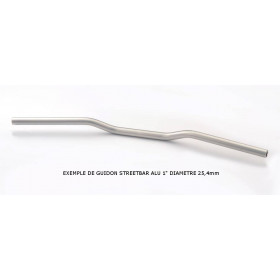 GUIDON 25,4MM STREETBAR ALU LSL 1" NOIR POLI