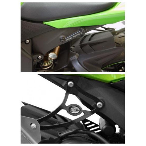 Kit suppression repose-pieds arrière R&G RACING noir Kawasaki ZX6R/RR