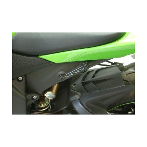 Caches orifices repose-pieds arrière gauche R&G RACING noir Kawasaki ZX6R/RR