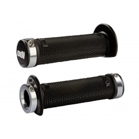 Revêtements lock-on ODI Ruffian Quad 120 mm bicolores noir/argent ø22,2 mm