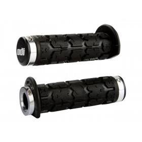 Revêtements lock-on ODI Rogue Quad 120 mm bicolores noir/argent ø22,2 mm