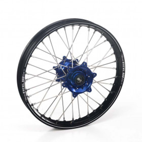 Roue Arrière complète Haan Wheels A60 19 X 2.15 X 36T jante noire/moyeu bleu Yamaha YZ250