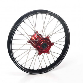 Roue arrière complète HAAN WHEELS 19X2.15X36T jante noir/moyeu rouge Honda CRF450R