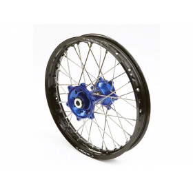 Roue arrière complète ART 18x2.15 jante noir/moyeu bleu Yamaha