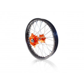 Roue arrière complète ART 19x2,15 jante noire/moyeu orange KTM SX/SX-F