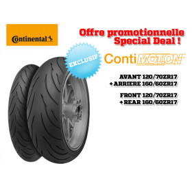 Train de pneus CONTINENTAL ContiMotion (120/70 ZR 17 + 160/60 ZR 17)