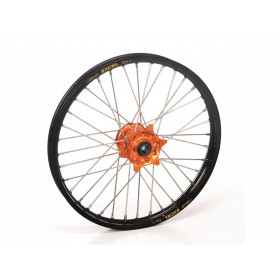 Roue avant complète HAAN WHEELS 21X1.60 jante noir/moyeu orange KTM/Husqvarna